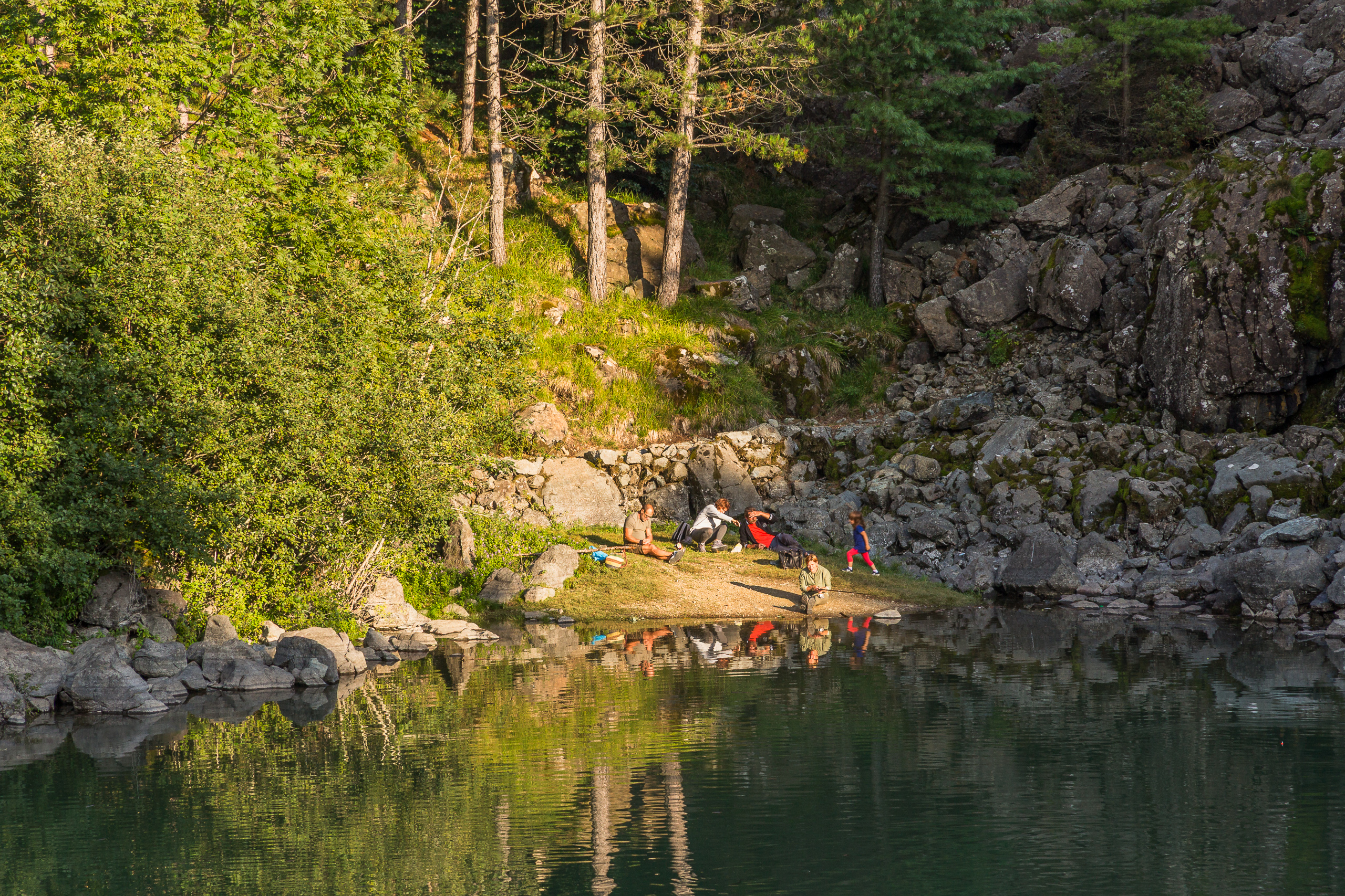 Am Ufer des Lago delle Lame – Rast am Bergsee